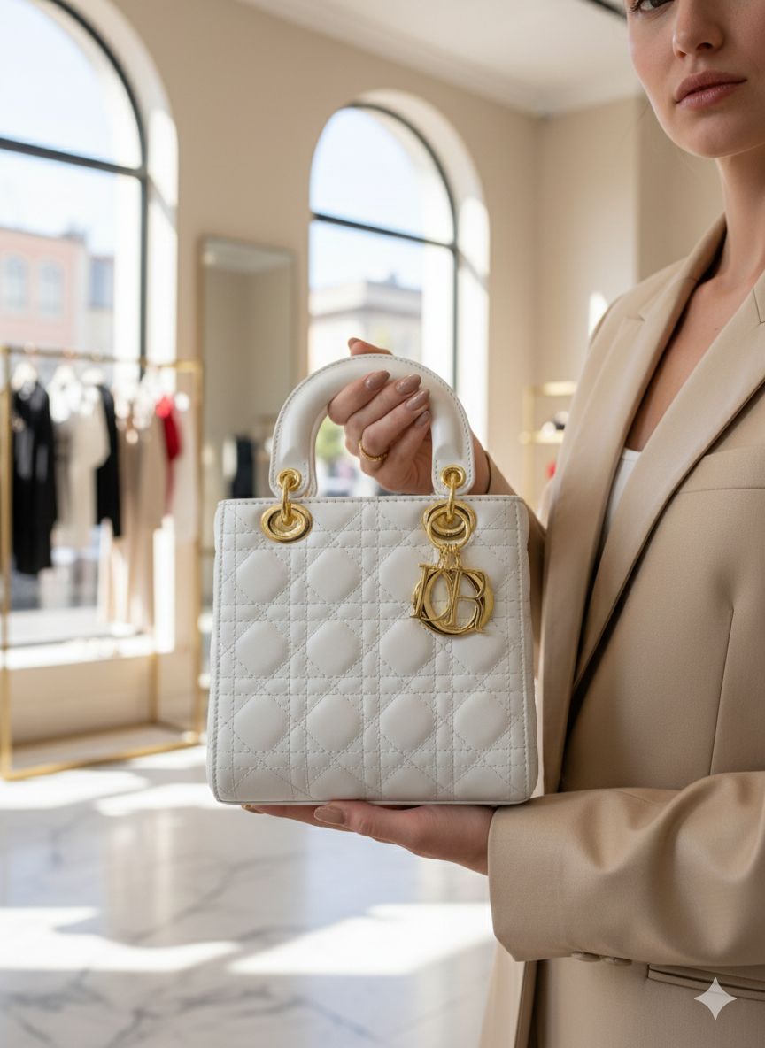 pearl quilted mini handbag