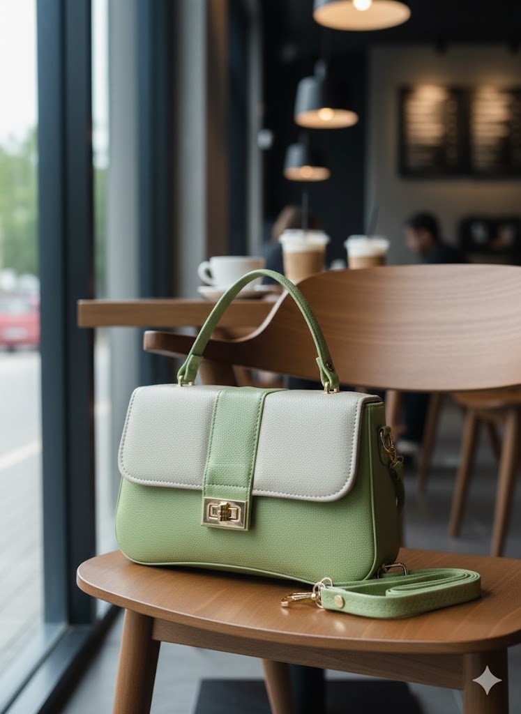 Dual Tone Luxe Handbag I-5002 - Image 3