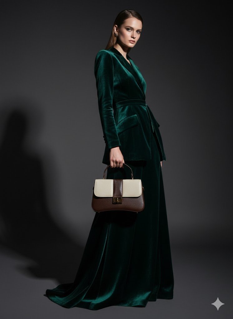 Dual Tone Luxe Handbag I-5002 - Image 2